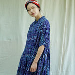 Buddha Trends Dress Tribe Floral Midi Dress | Hippie