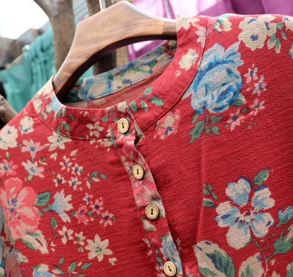 Унікальна вінтажна блузка з квітковим кольором