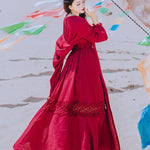 Maxi abito rosso gypsy vintage | Mandala