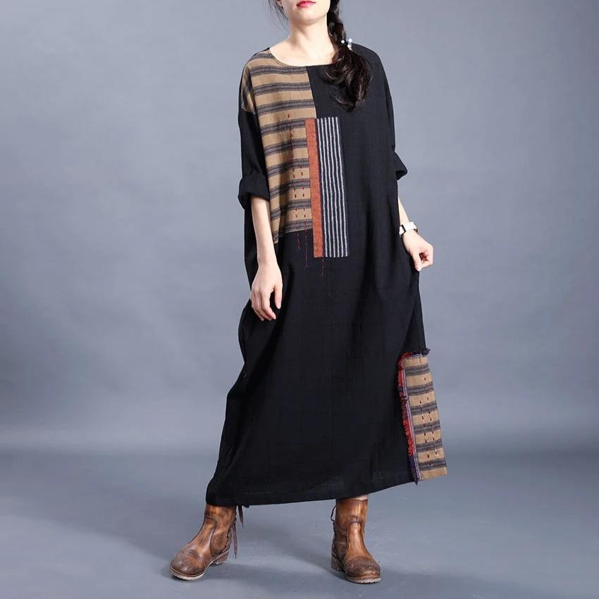Vintage Vibes Patchwork Maxi Φόρεμα | Νιρβάνα