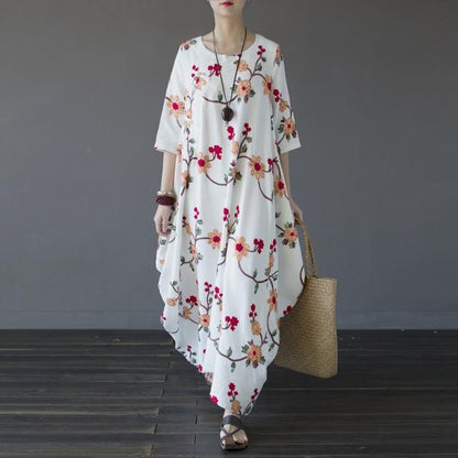Floral Beauty Embroidered Maxi Dress