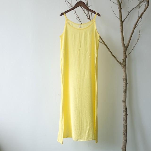 Buddha Trends Kleid Gelb / L Be Free Camisole Dress