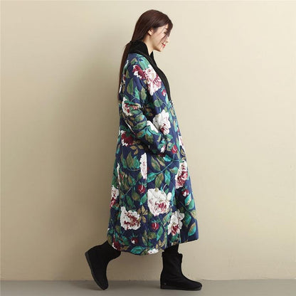 Floral Vintage Oversized Παλτό Buddha Trends