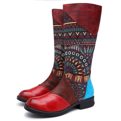 Buddha Trends Genesis Boho Hippie Mid Calf Boots