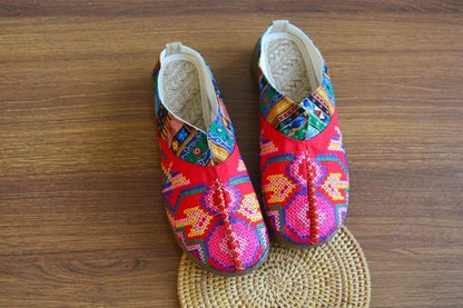 Budda Trendy Geometryczne kolorowe bawełniane buty