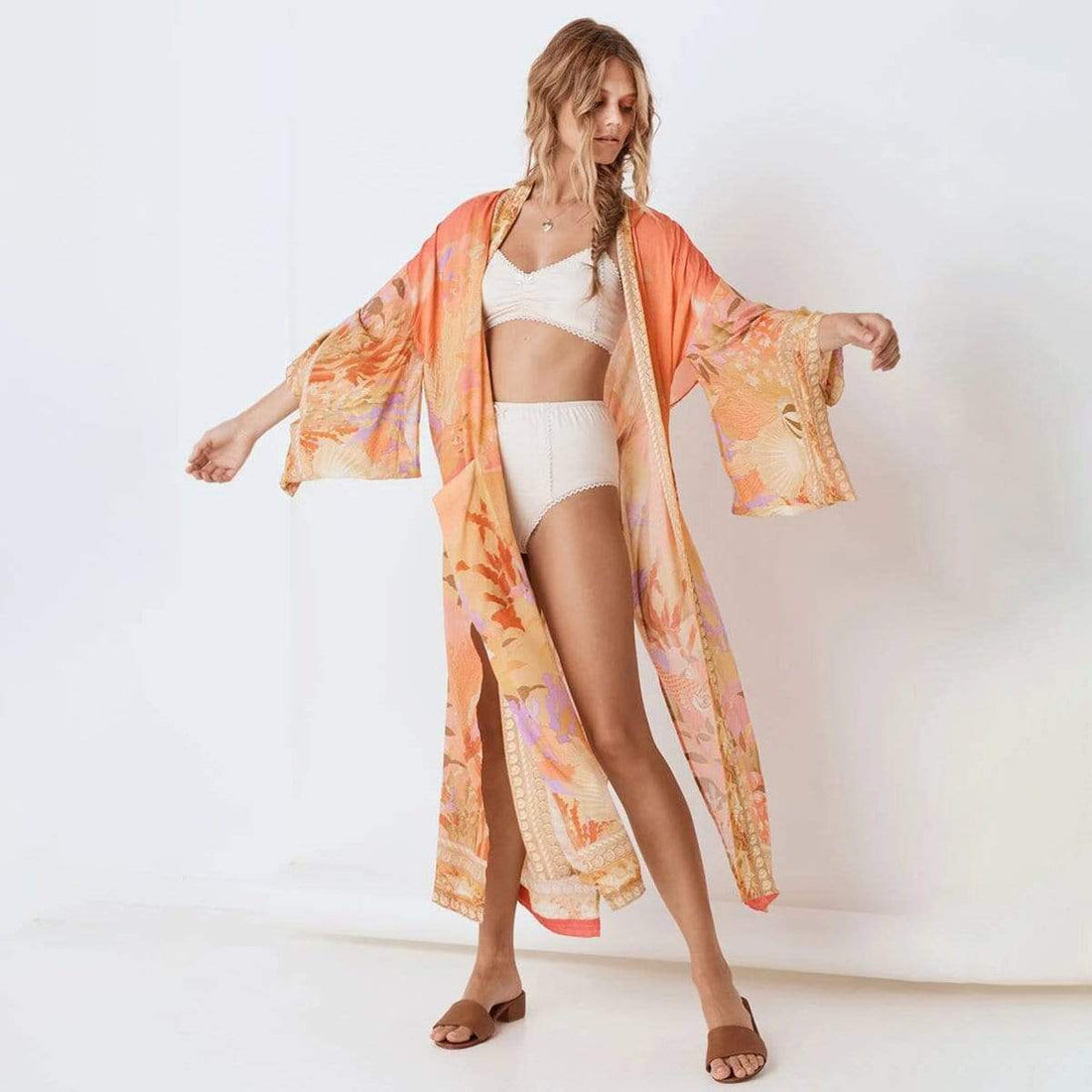Kimono bohème ample et gracieux