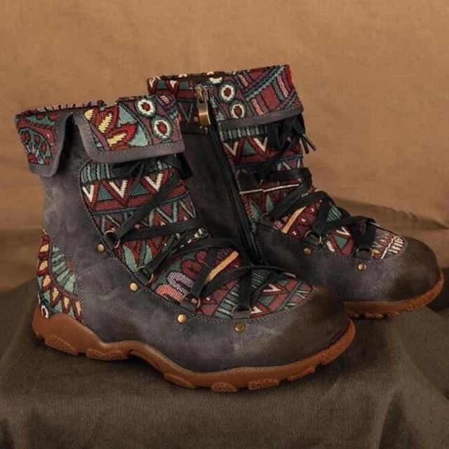 Buddha Trends Grey / 40 Willow Boho Hippie Sneaker Boots