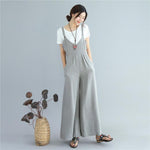 Wide Leg Pure Colors Womens Overalls