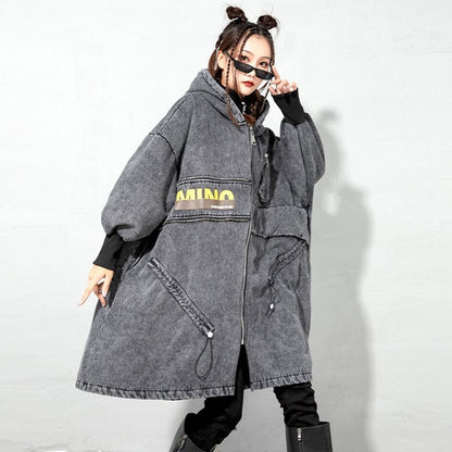 Černá džínová bunda Buddha Trends ve stylu Grunge