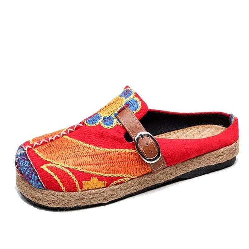 Buddha Trends Handgemachte Hippie-Loafer aus Baumwolle/Hanf
