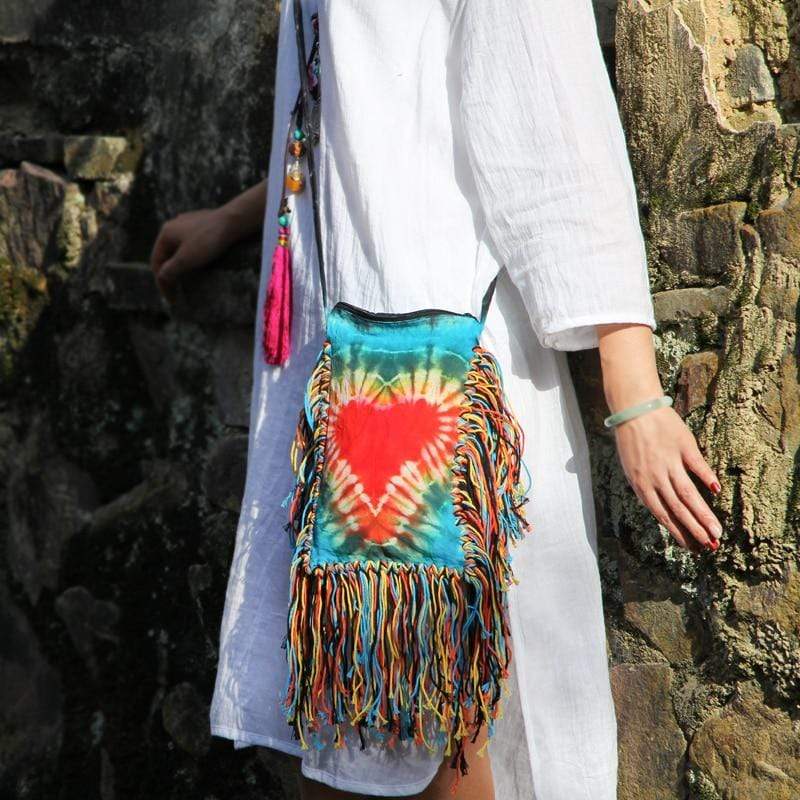 Handgjord Tie Dye Hippie Bag