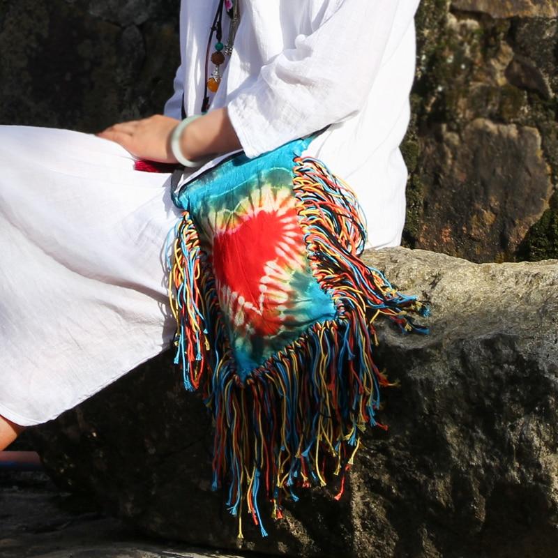 Bolso Hippie hecho a mano con efecto tie dye