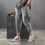 Buddha Trends Harem Jeans as prentjie / L Oversized Ripped Denim Harem Jeans