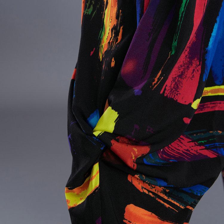 Pantaloni Harem di Buddha Trends Pantaloni Harem colorati di arte astratta