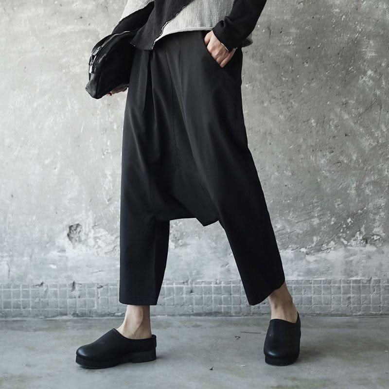 Штани-шаровари Buddha Trends Black/S Чорні штани-шаровари з високою талією | Міленіали