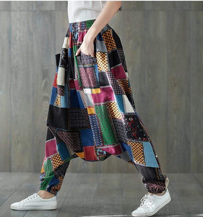 Pantaloni Harem di Buddha Trends Pantaloni colorati Harem patchwork