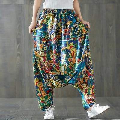 Buddha Trends Harem Pants Colorful Plus Size Cotton Harem Pants