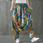 Pantaloni Harem di Buddha Trends Pantaloni colorati harem in cotone taglie forti