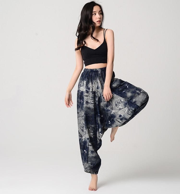 Buddha Trends Sarouel Pantalon sarouel surdimensionné de couleur dégradé