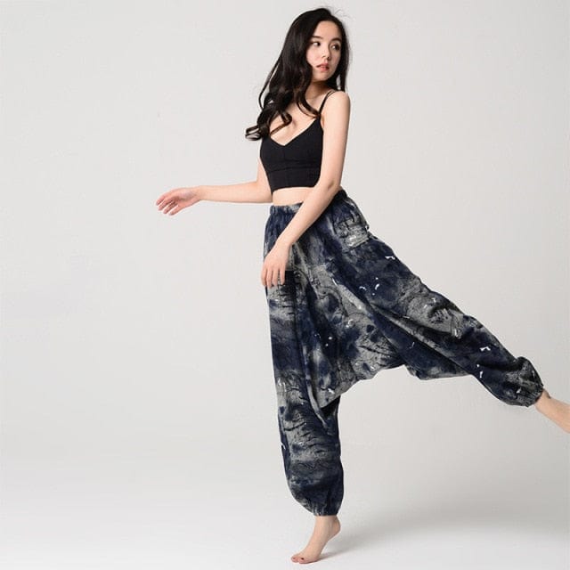 Buddha Trends Sarouel Pantalon sarouel surdimensionné de couleur dégradé