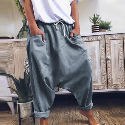 Pantalones harén de Buddha Trends Pantalones harén extragrandes de estilo callejero gris / L