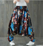 Buddha Trends Pantaloni Harem Taglia unica / Multicolor Colorati Plus Size Pantaloni Harem con cavallo basso