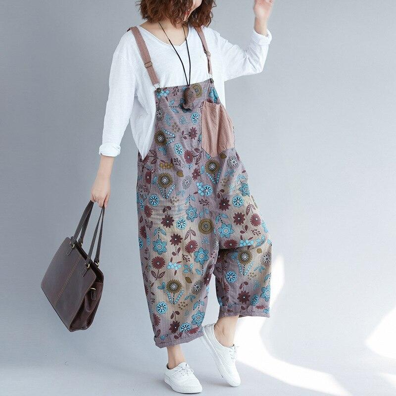 Buddha Trends Hippie Dippie Floral Patchwork Overall