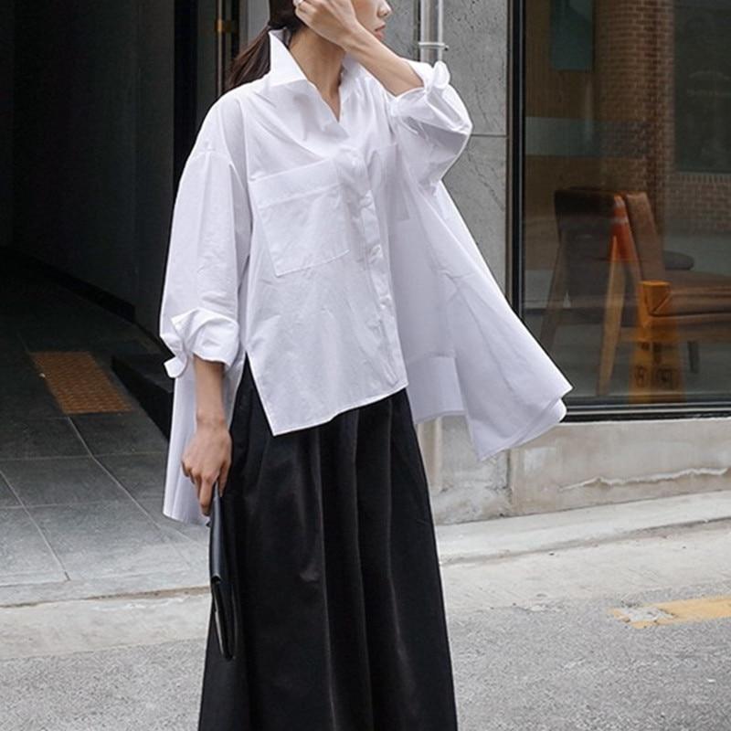 Budda Trends Nieregularna koszula oversize z guzikami