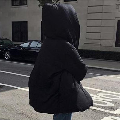Buddha Trends Jacken Schwarze übergroße Daunenpufferjacke
