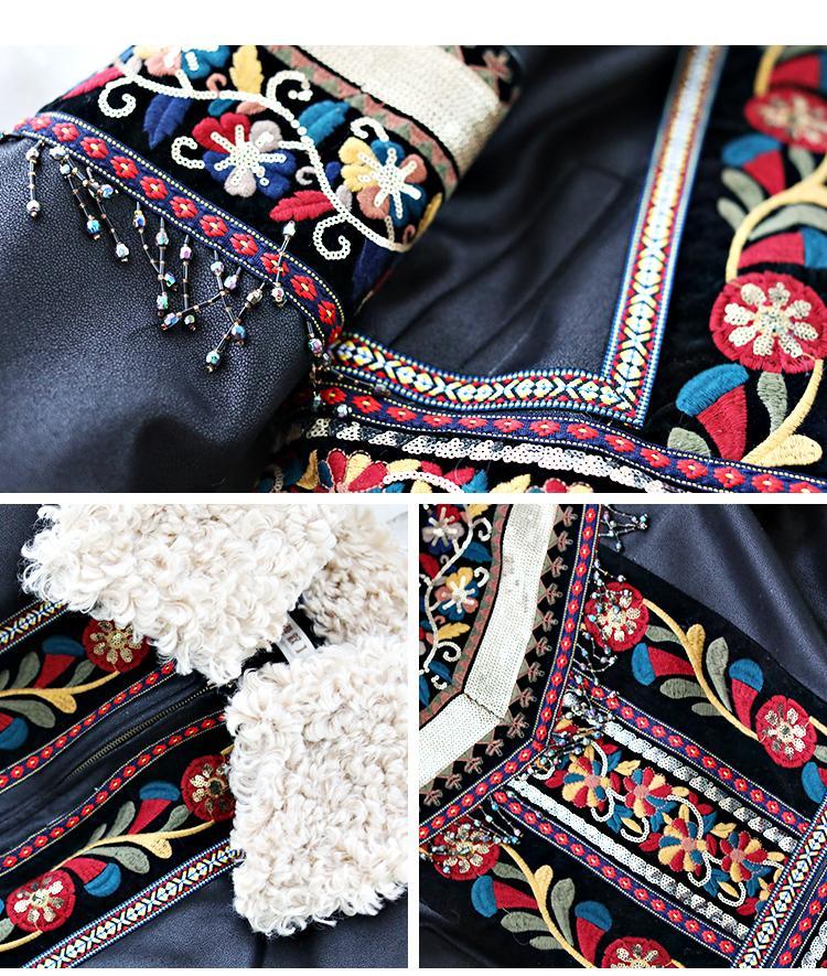 Buddha Trends Jackets Enchanting Floral Embroidered Jacket | Mandala