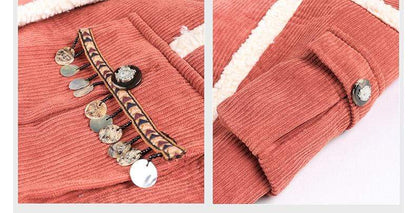 Native Pride Handmade Embroidered Corduroy Jacket | Mandala