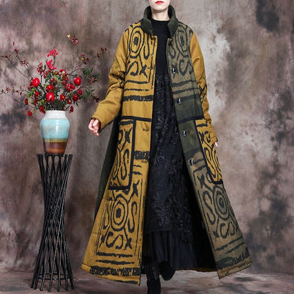 Buddha Trends Jackets Vintage Abstract Patchwork Coat | Nirvana