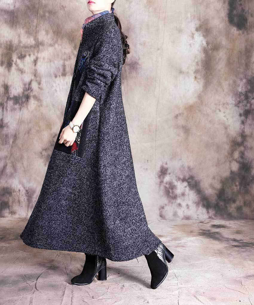 Μάλλινο παλτό Vintage Patchwork | Νιρβάνα