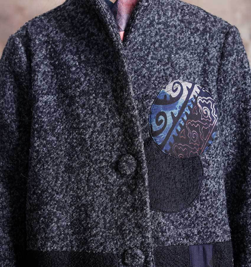 Vintage Patchwork Wool Coat | Nirvana
