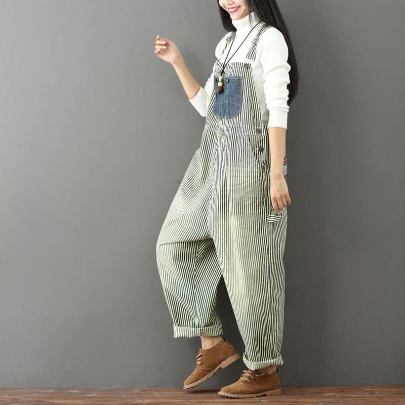 Buddha Trends Jumpsuits 01 / One Size Loose Hipster Overalls