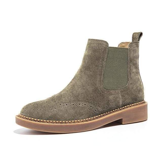 Buddha Trends Khaki / 5 Suede Chelsea Boots