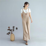Wide Leg Pure Colors Womens Overalls
