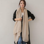 Buddha Trends χακί Pure Colors Oversized Shawls