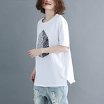 T-shirt oversize in cotone stampato Buddha Trends Leaf