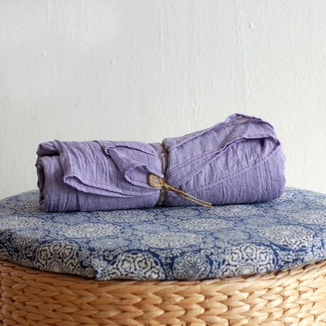 Buddha Trends - Écharpe en coton pure couleur violet clair / taille unique