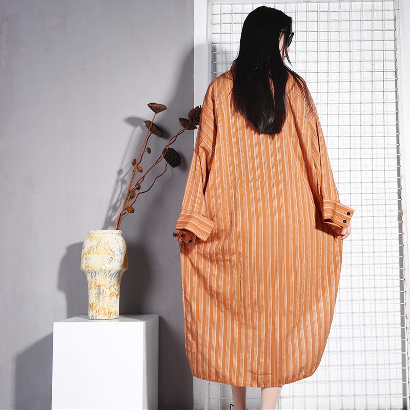 Budda Trends Sukienka koszulowa w paski z długim rękawem | Millenialsi