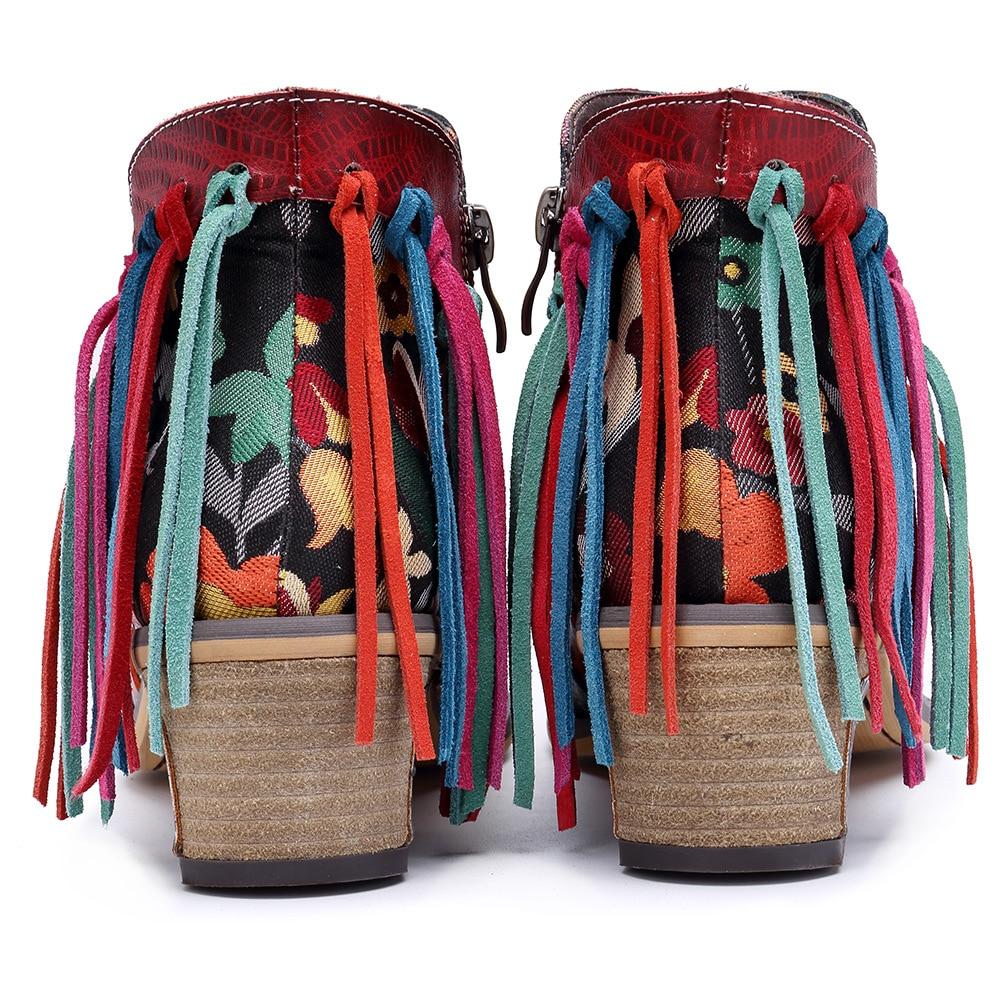 Buddha Trends Marley Boho Hippie Fringe Ankle Boots