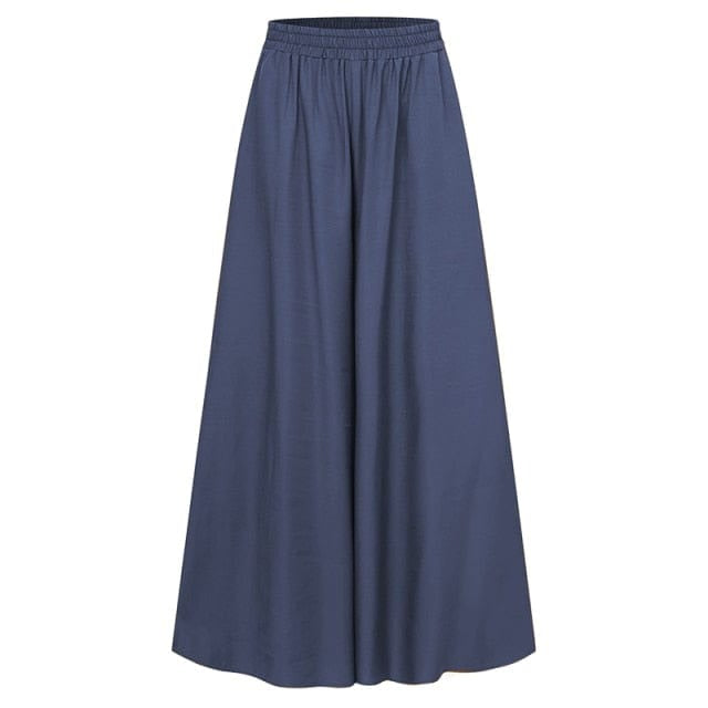 Buddha Trends Navy / M Serena Palazzohose mit hoher Taille
