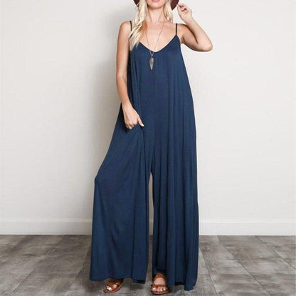 Buddha Trends Navy / S Bohemian Wide Leg Overal