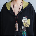 Buddha Trends Novelty Button Up Hoodie Vest