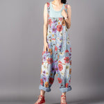 Free People Floral Denim Overall