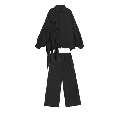Buddha Trends OOTD | 2 Piece Outfits Black / L Geometria OOTD Shirt + Pants | Millennials