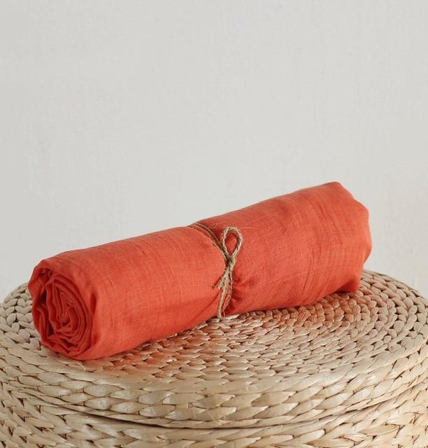 Buddha Trends Orange / One Size Pure Color Cotton Scarf