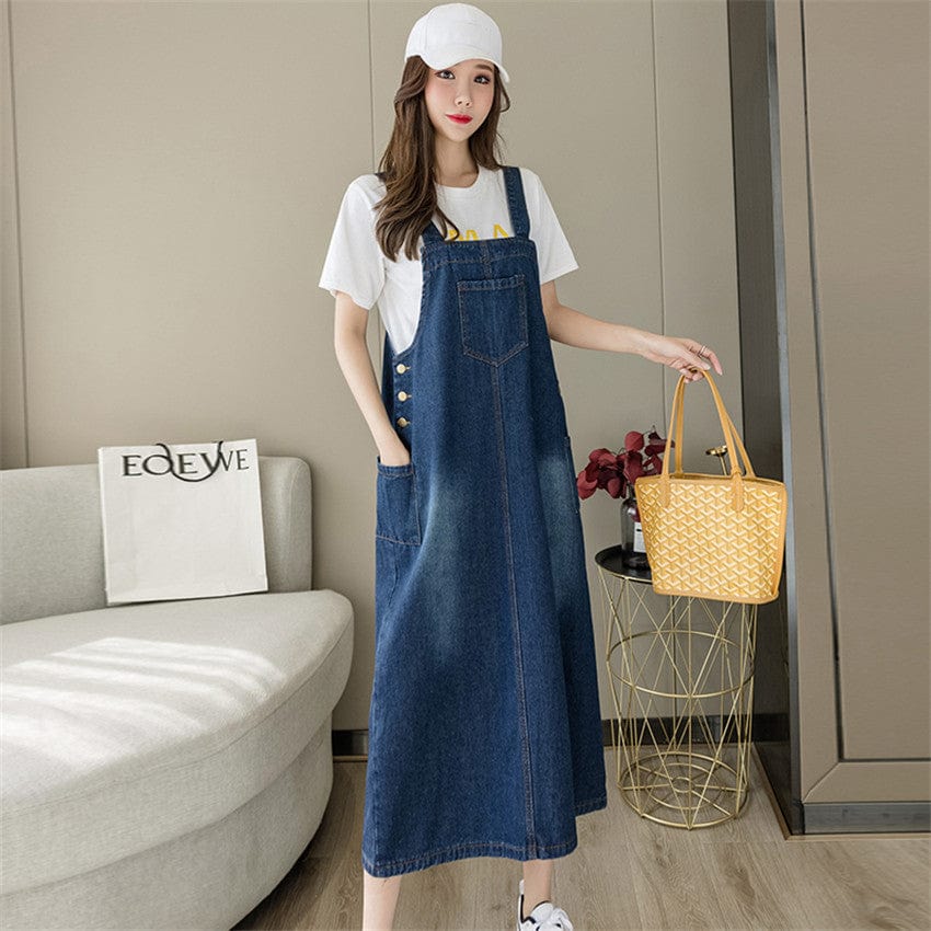 Buddha Trends overall dress Bethany Vintage Denim Overall Dress