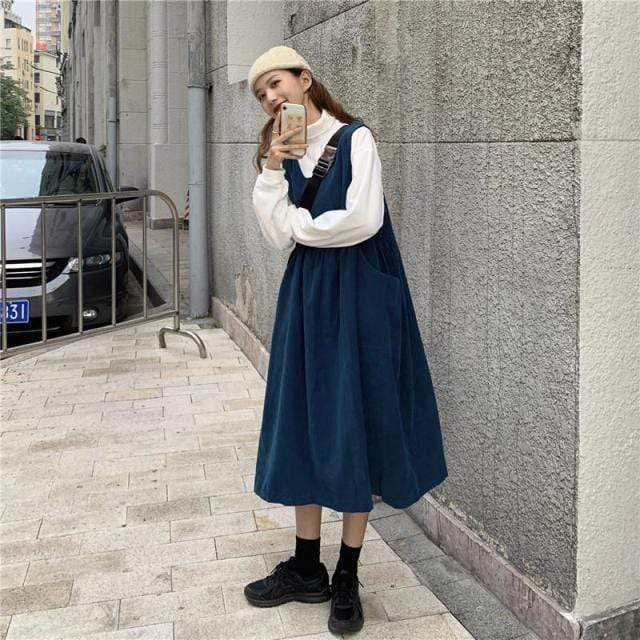 Buddha Trends Overall Kleid blau / S Made It Work Vintage Overall Dress